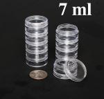 Stackable Clear 5-Jar Set with Top Cap | 5 x 7ml  {100/box}