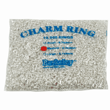 Daniel Stone Charm Ring Medium Size & Silver-Plated  {bag of 10,000}