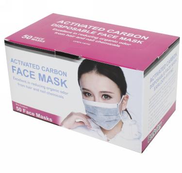 Activated Carbon 4-Layer Earloop Face Mask  {40/case}
