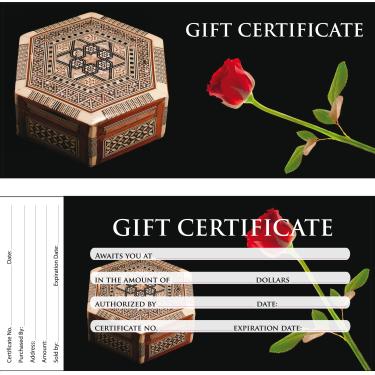 Gift Certificate | 50/book | Design 03  {40/box}
