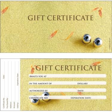Gift Certificate | 50/book | Design 05  {40/box}