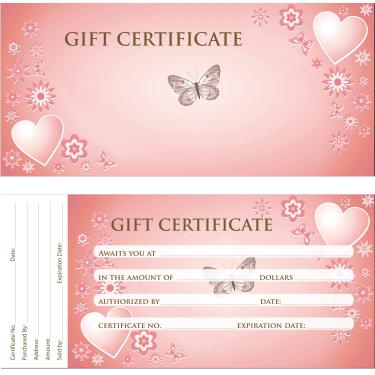 Gift Certificate | 50/book | Design 08  {40/box}