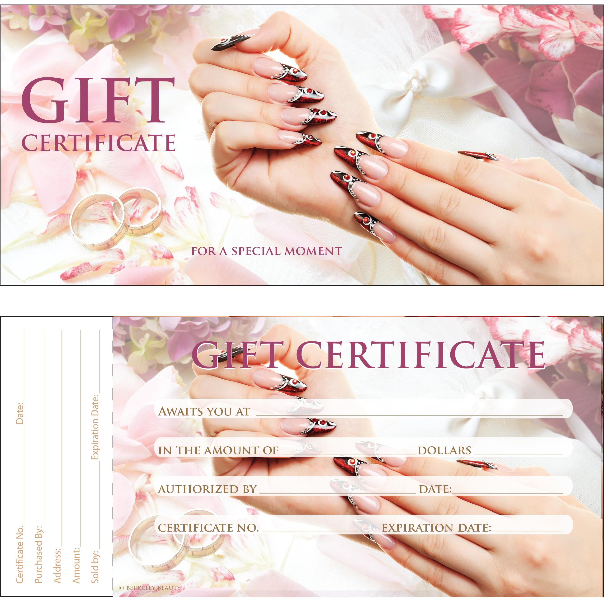 Gift Certificate | 50/book | Design 26  {40/box}