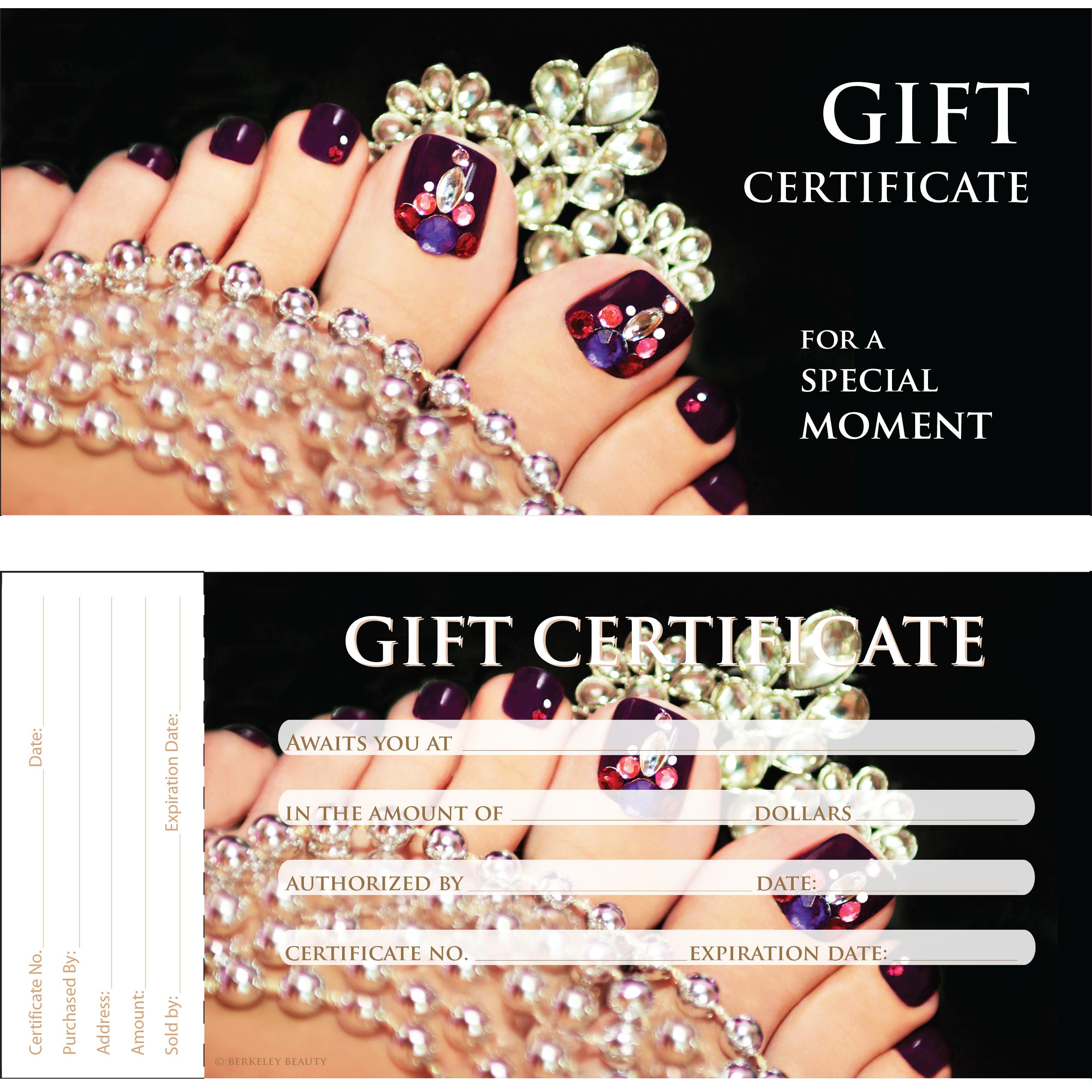 Gift Certificate | 50/book | Design 33  {40/box}