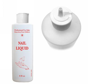 Labeled 8-oz Nail Shop Bottle with Flip Cap #4