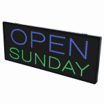 2-In-1 Led Sign || OPEN SUNDAY  {Each}