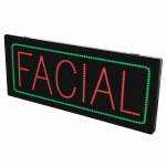 2-In-1 Led Sign || FACIAL with frame  {Each}