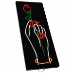 2-In-1 Led Sign ll Left hand with flower  {Each}