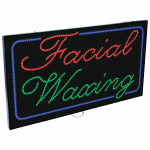 2-In-1 Led Sign || Facial Waxing with frame  {Each}