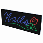 2-In-1 Led Sign || Nails with underline flower  {Each}