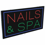 2-In-1 Led Sign || NAILS & SPA in frame  {Each}