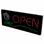 2-In-1 Led Sign || OPEN with underline flower  {Each}