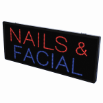 2-In-1 Led Sign ll NAILS & FACIAL  {Each}