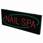 2-In-1 Led Sign ll NAIL SPA with oval enclosure  {Each}