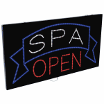 2-In-1 Led Sign || SPA OPEN with banner  {Each}