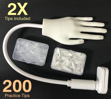 Silicone Nail Traning Hand with 200 Tips  {12/case} #3