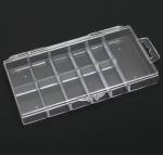11-Slot Clear Hard Plastic Mini Tip Box  {100/case}