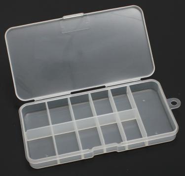 11-Slot Clear Soft Plastic Mini Tip Box  {100/case} #2