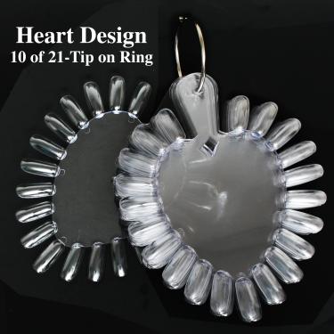 10 Heart Shape Displays of 21 Tips in a Ring  {50/case}
