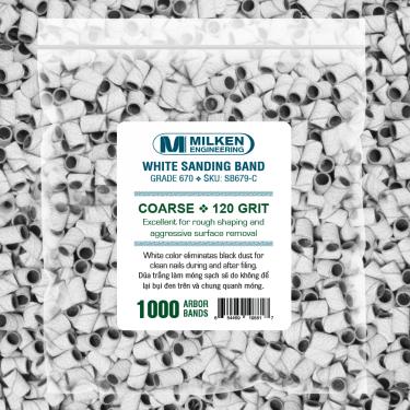 Milken Sanding Band | 1000-ct Retail 4-Mil Ziplock Bag | White  {10/case} #3