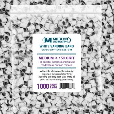 Milken Sanding Band | 1000-ct Retail 4-Mil Ziplock Bag | White  {10/case} #2