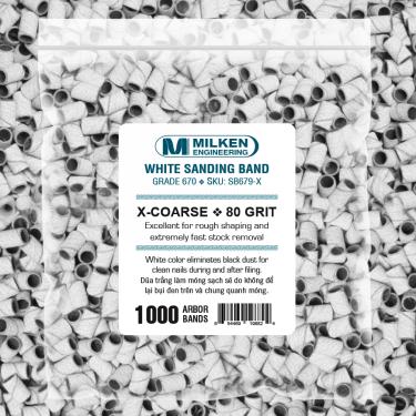 Milken Sanding Band | 1000-ct Retail 4-Mil Ziplock Bag | White  {10/case} #4