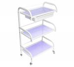 3-Shelf Salon Cart | Purple Glass Shelf  {2/case}