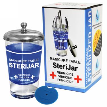 Manicure Table SteriJar with Silicone Rubber Protector | 4 fl oz  {72/case}