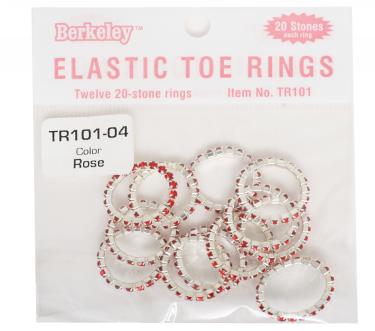 Berkeley Elastic Toe Ring | Rose  {bag of 12 rings}