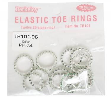 Berkeley Elastic Toe Ring | Peridot  {bag of 12 rings}