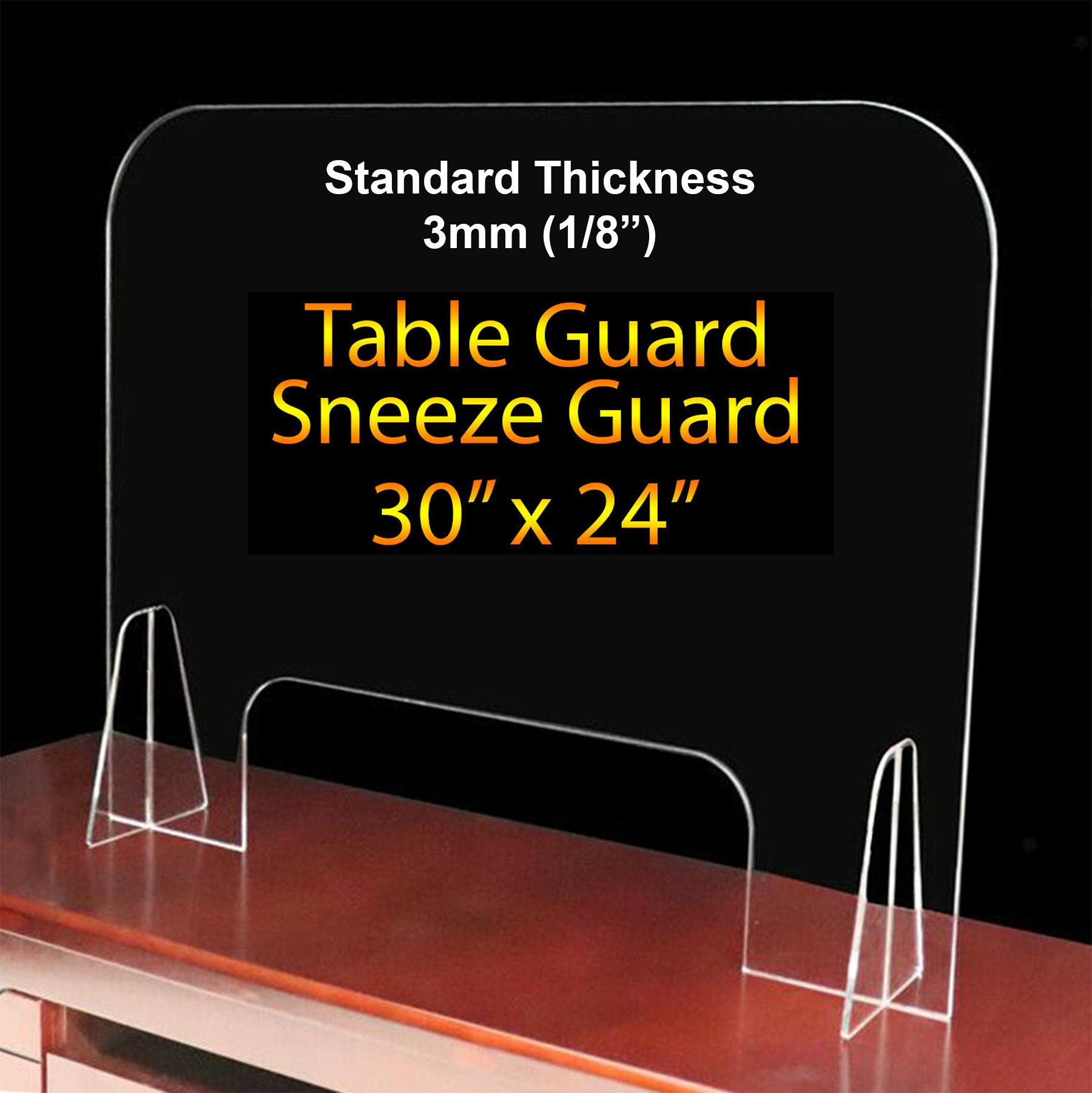 Acrylic Table Shield | 76x60cm | 30"x24" | Thickness: 3mm (1/8")   {10/case}