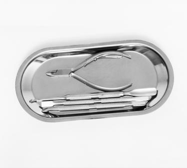 Stainless Steel Heavy Duty Implement Tray | Cylindrical Shape | Small  {24/case} #2