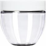 Clear PET Round Jar with White Cap | 150ml ~5oz