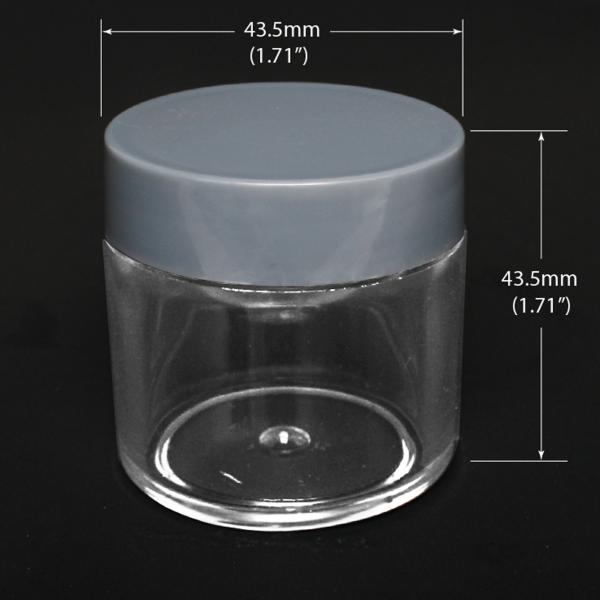 Thick-Wall Clear Polystyrene (PS) Round Jar with Cap | 30ml ~1.0 fl oz