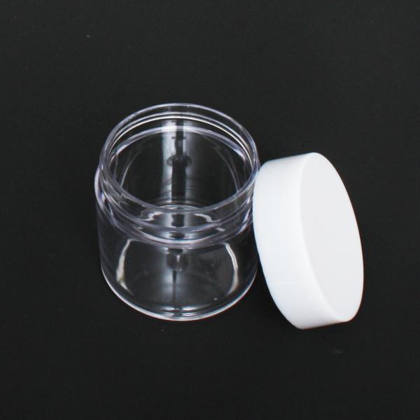Thick-Wall Clear Polystyrene (PS) Round Jar with Cap | 30ml ~1.0 fl oz #6