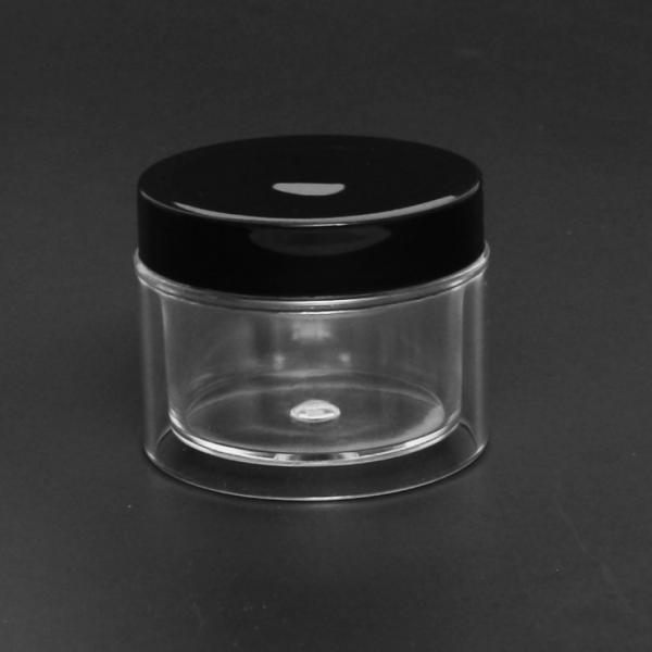 Thick-Wall Clear Polystyrene (PS) Round Jar with Cap | 25ml ~0.85 fl oz #4