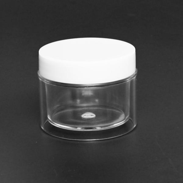 Thick-Wall Clear Polystyrene (PS) Round Jar with Cap | 25ml ~0.85 fl oz #3