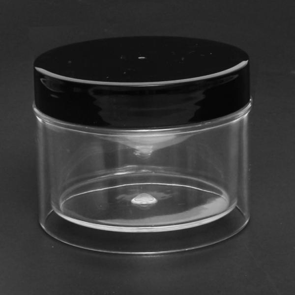 Thick-Wall Clear Polystyrene (PS) Round Jar with Cap | 70ml ~2.5 fl oz #4
