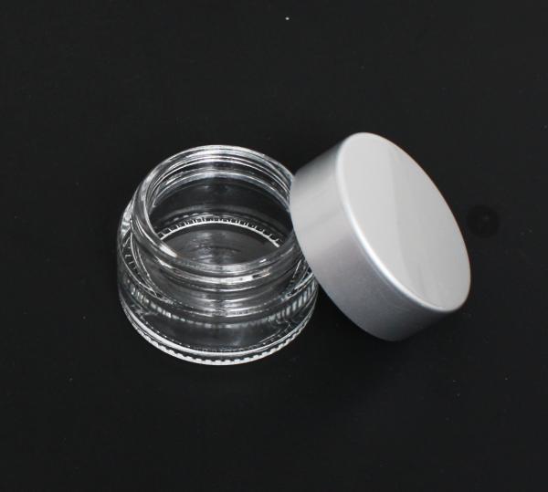 Ultra Clear Glass Jar with Aluminum Cap | 0.5oz (15ml)