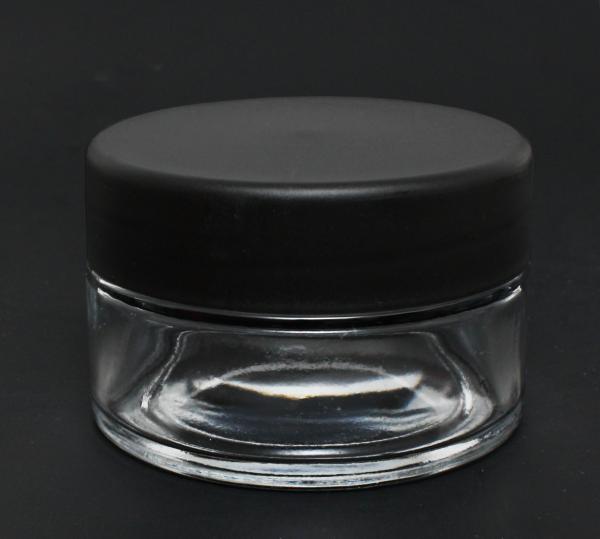 Glass Jar with Smooth Black Plastic Cap | Wide Mouth | 2.66 oz (80ml) #4