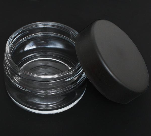 Glass Jar with Smooth Black Plastic Cap | Wide Mouth | 2.66 oz (80ml) #2