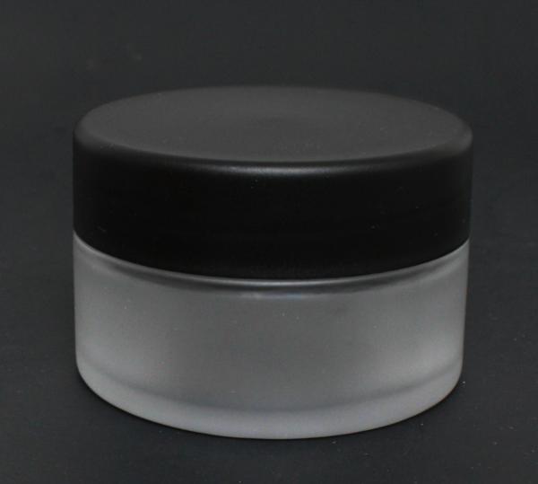 Glass Jar with Smooth Black Plastic Cap | Wide Mouth | 2.66 oz (80ml) #5