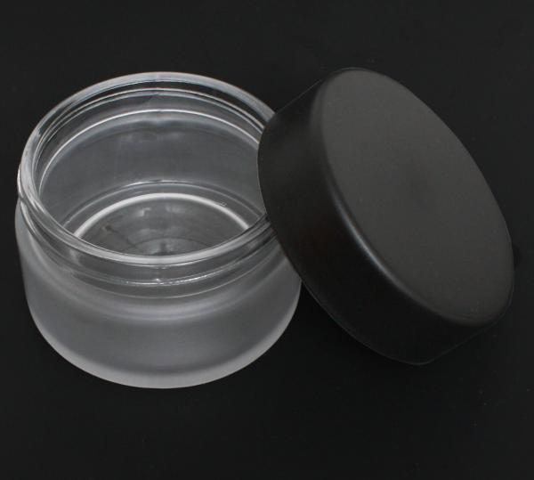 Glass Jar with Smooth Black Plastic Cap | Wide Mouth | 2.66 oz (80ml) #3
