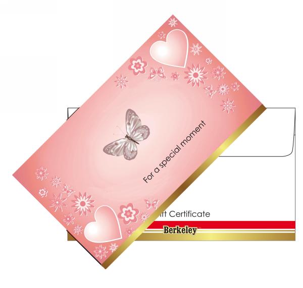 Berkeley Beauty Company Inc Matching Envelope for Gift Certificate
