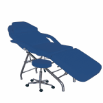 Facial Bed with Stool - Model 102 - Soft Leather Deep Blue