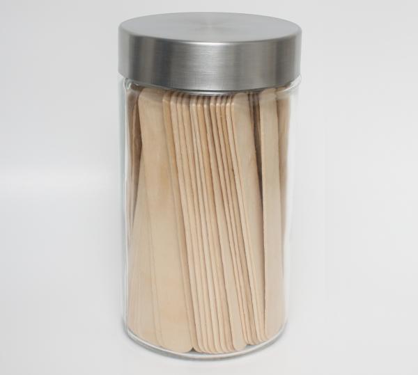Storage Thick Glass Jar with Stainless Steel Lid