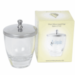 Liquid Cup 122 - Clear Glass with Lid