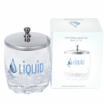 Liquid Cup 132 - Clear Glass with Lid