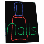 2-In-1 Led Sign || Nails with square nail polish bottle