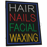 2-In-1 Led Sign || NAILS FACIAL WAXING with frame